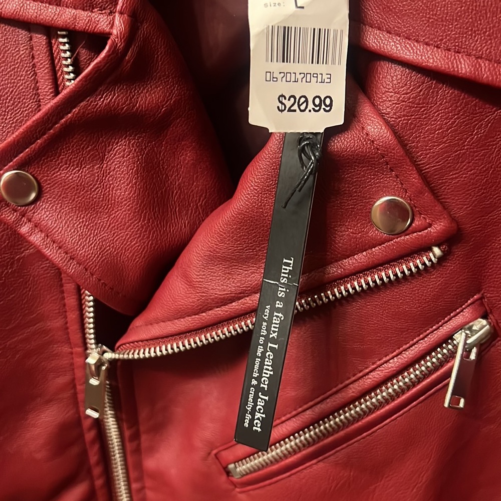 NWT Love Tree Faux Lether Jacket - Picture 7 of 7